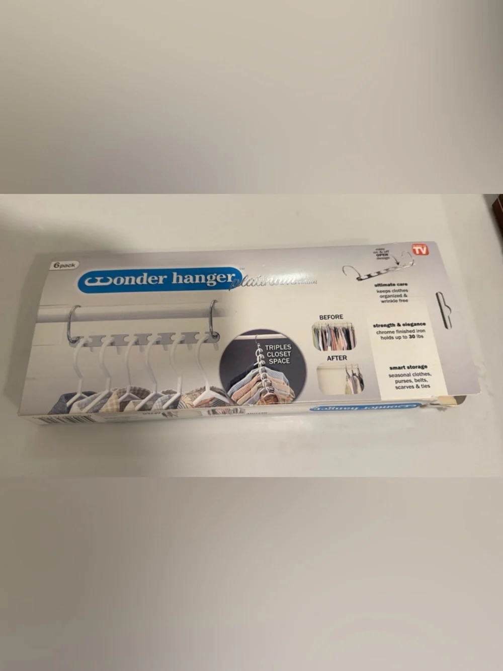 6 Pack Metal Wonder Closet Hanger Organizer Hook Space Saving Clothes Rack NEW